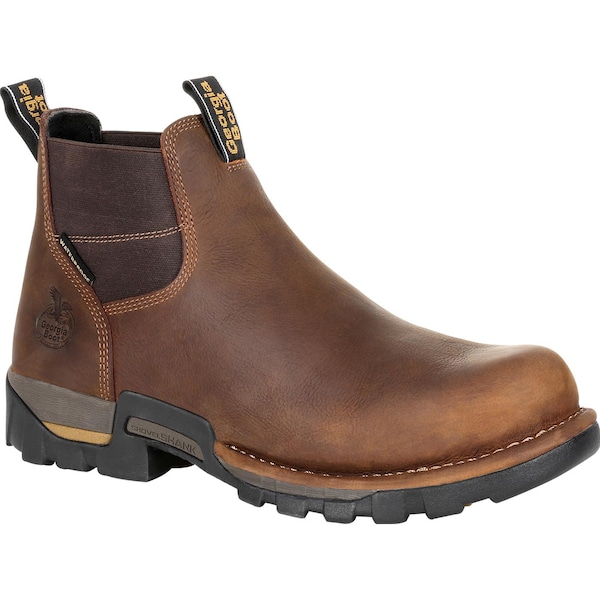 Georgia Boot Men's Waterproof Chelsea Work Boot, 8 M, Steel Toe, 4 in H, Brown, GB00337 GB00337 - main